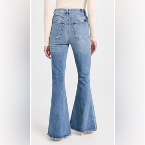 7 For All Mankind Light Blue High-Rise Flare Jeans